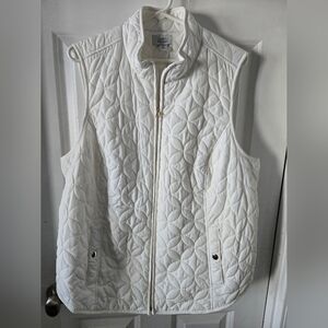 Croft and Barrow White Quilted Vest